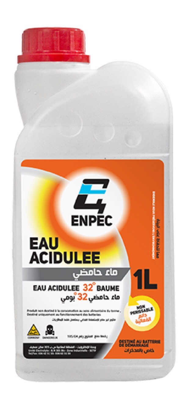 Eau Acidul&eacute;e pour Batteries 1L
